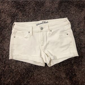 White Jean Shorts